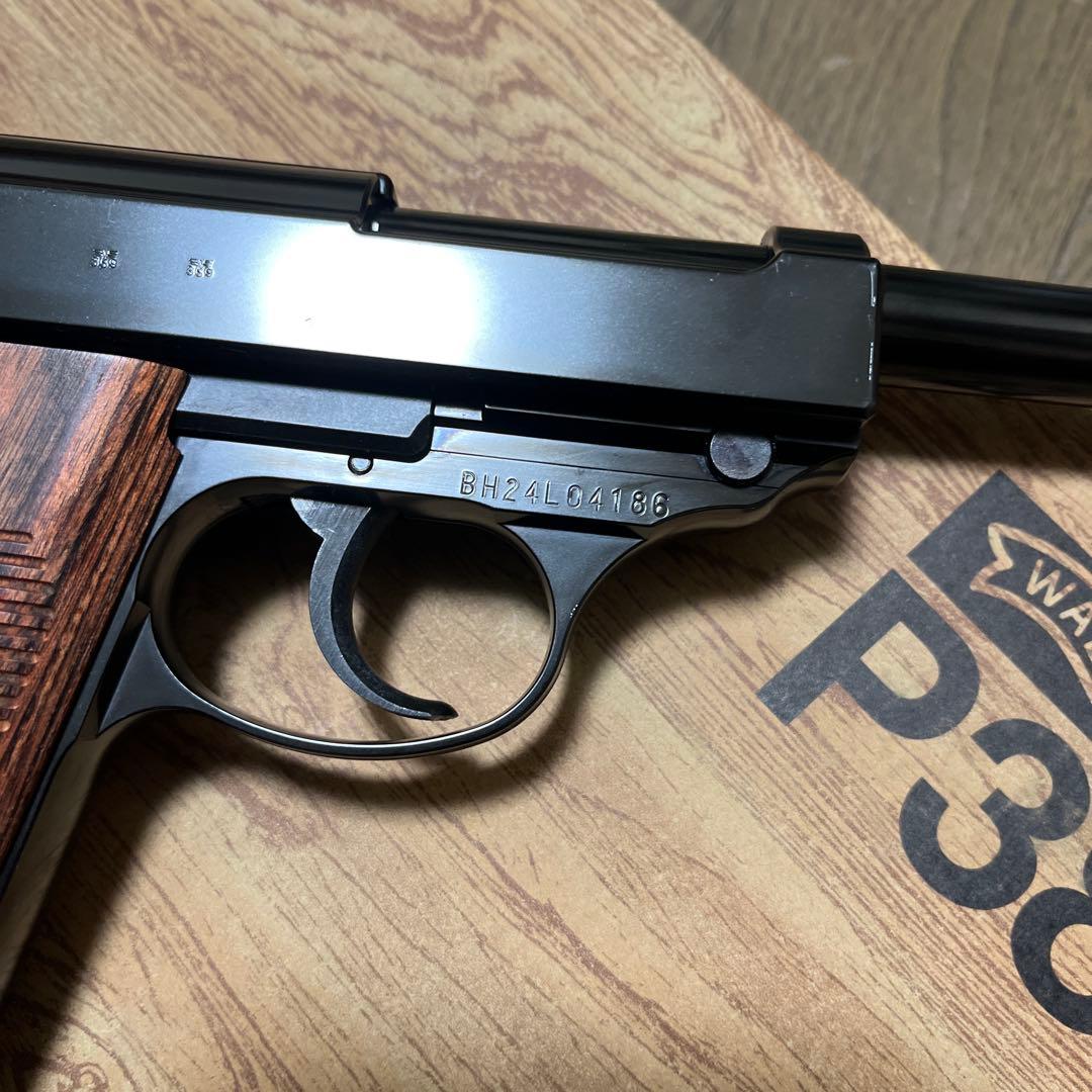 マルゼン ワルサー P38 ブラックメタル　木グリ付