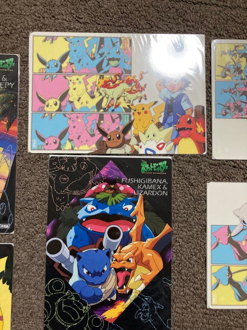 【未開封】【非売品】ポケモン 下敷き バンプレスト ミュウ ピカチュウ 希少
