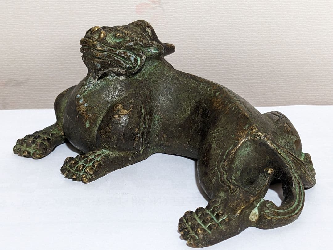 ♦唐物 中国 古玩 古美術品 麒麟形 文鎮 文房四宝 宣徳銅 骨董品