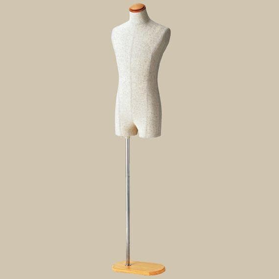 新品■MEN'Sボディートルソー紳士Ｓズボン着用可木調■メンズマネキン人形業務用