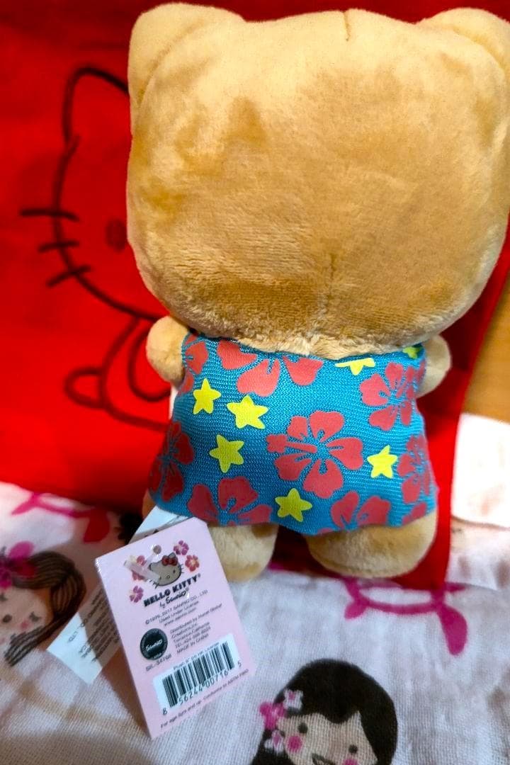 ◎ハワイ限定 ぬいぐるみ日焼けキティ人魚マーメイドとナンバープレートキティ2点