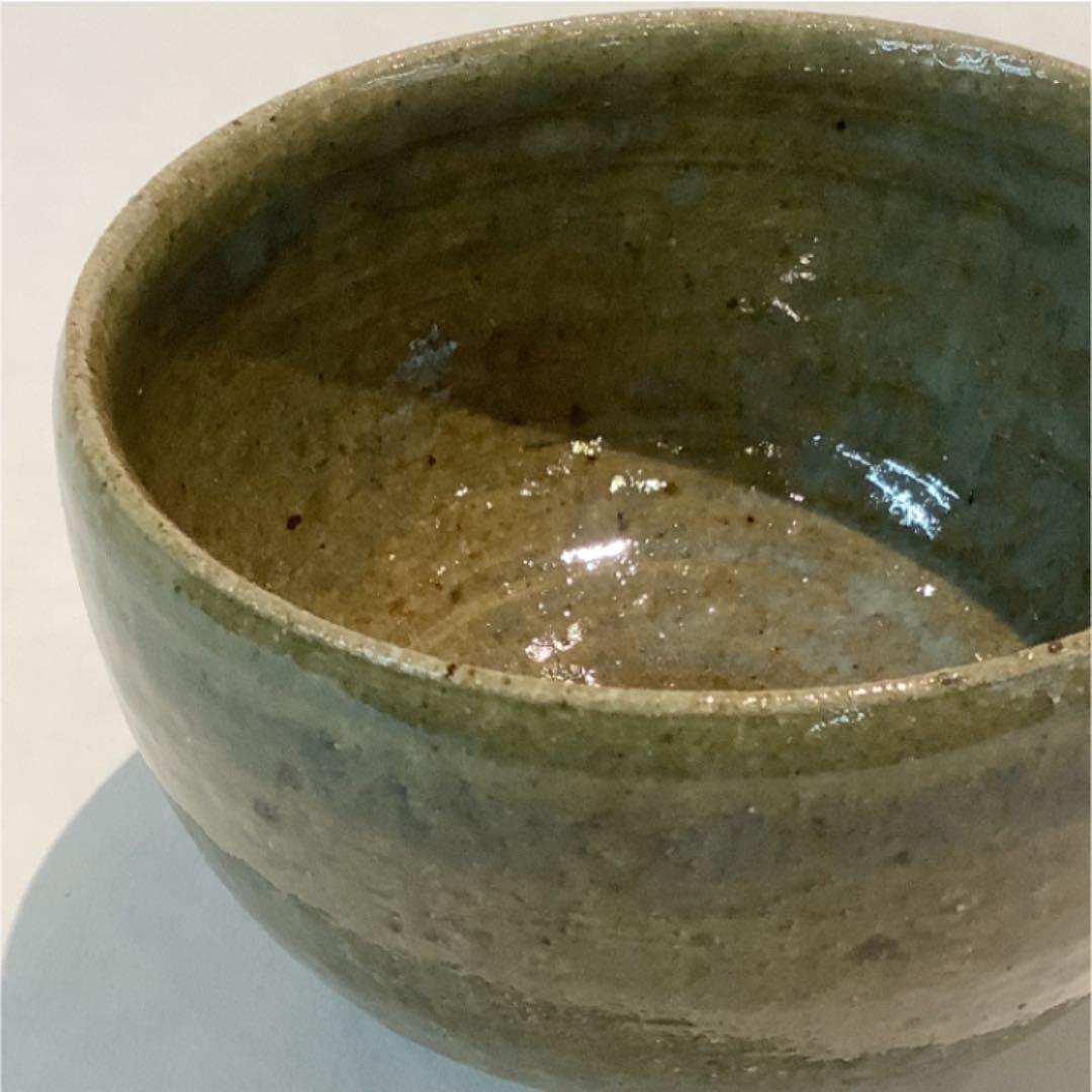 【茶道具】茶碗 灰釉 里橋作