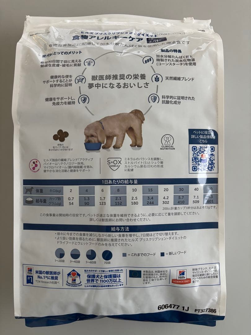 Hills 食物アレルギーケア z/d 3kg