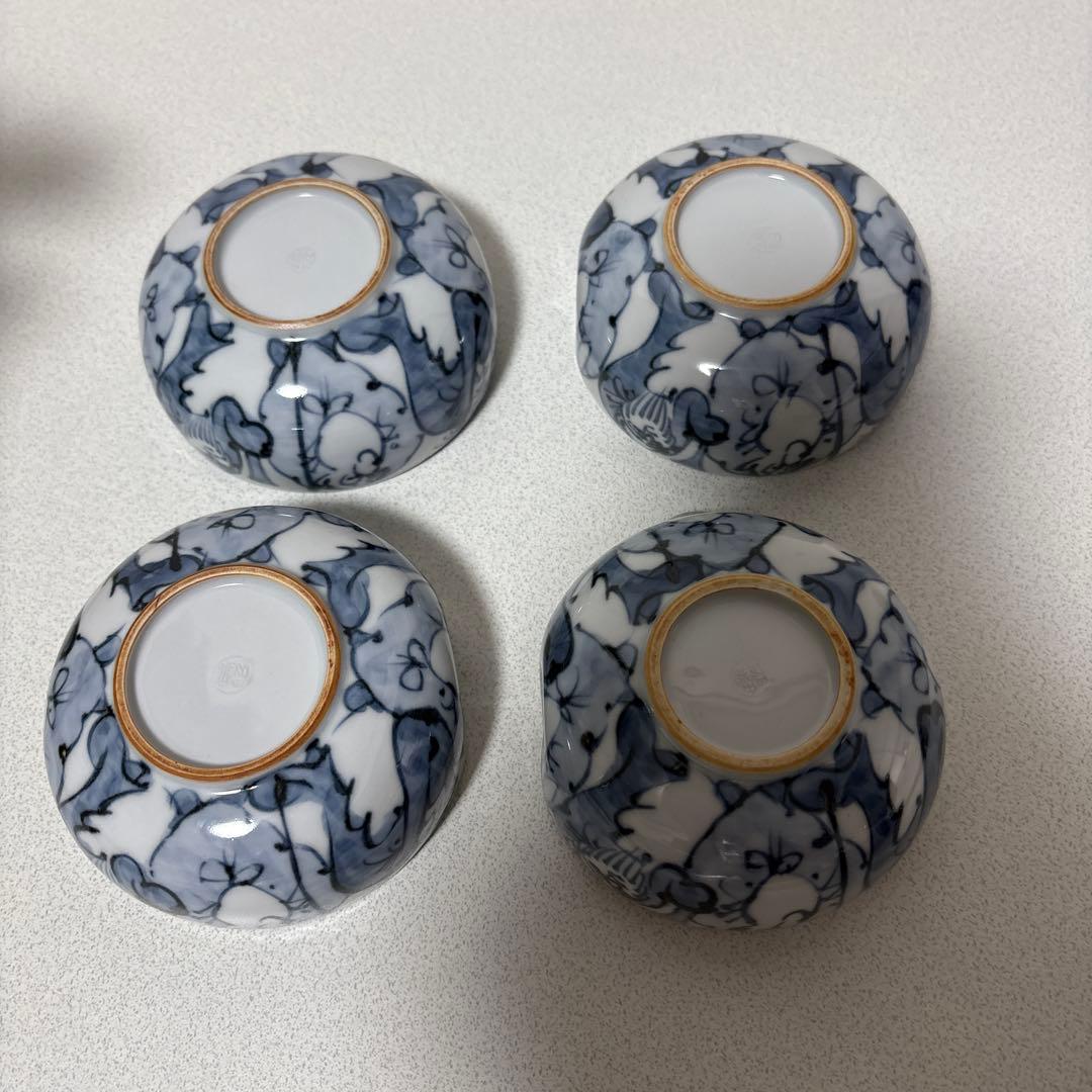 瑞昭窯 茶碗 ４客 吾唯知足 湯呑み 平安瑞 京焼 清水焼　へちもん