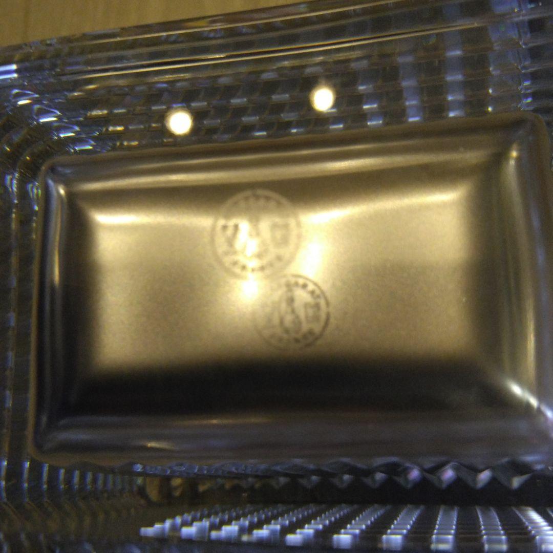 美品　Baccarat バカラアイベースSスクエア希少色シルバー　専用箱付き