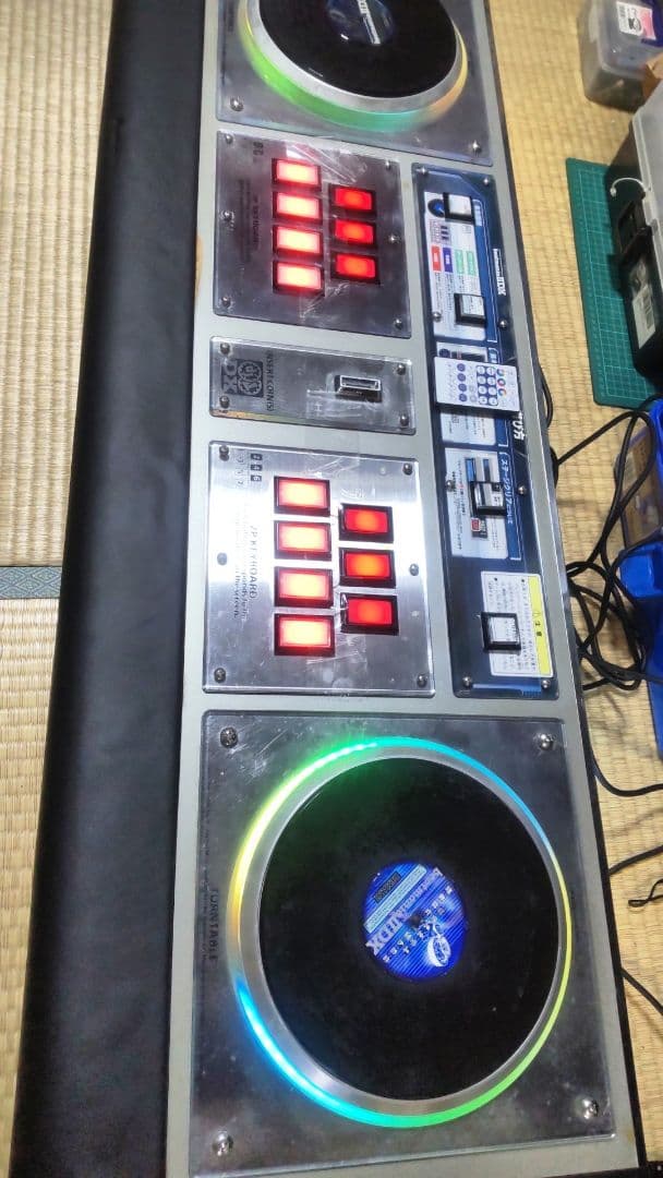 ビートマニア アーケード筐体家庭用仕様 RGBフルカラーLED 三和ボタン多数改