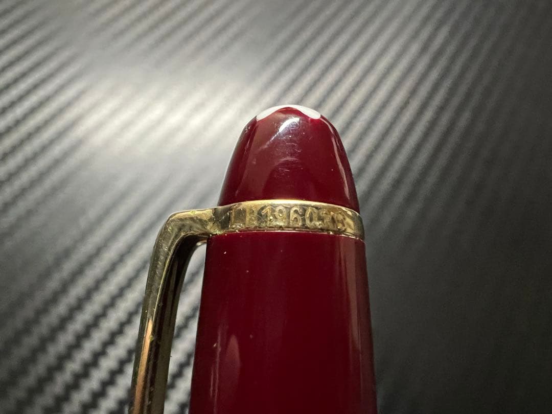 美品 フランス仕様 モンブラン 144 万年筆 ボルドー 中白 EF 18K