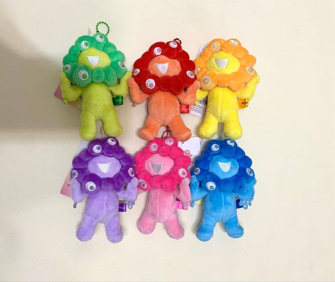 ミャクミャク 推しカラー ボールチェーンマスコット　6体セット　コンプリート