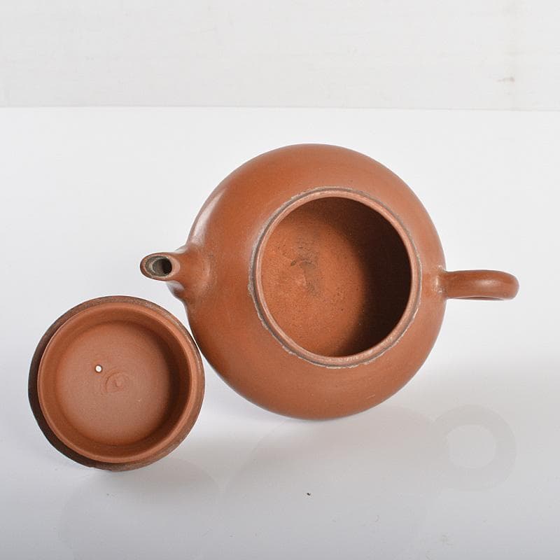 中国　紫砂　朱泥　急須　茶壷　V　R6304