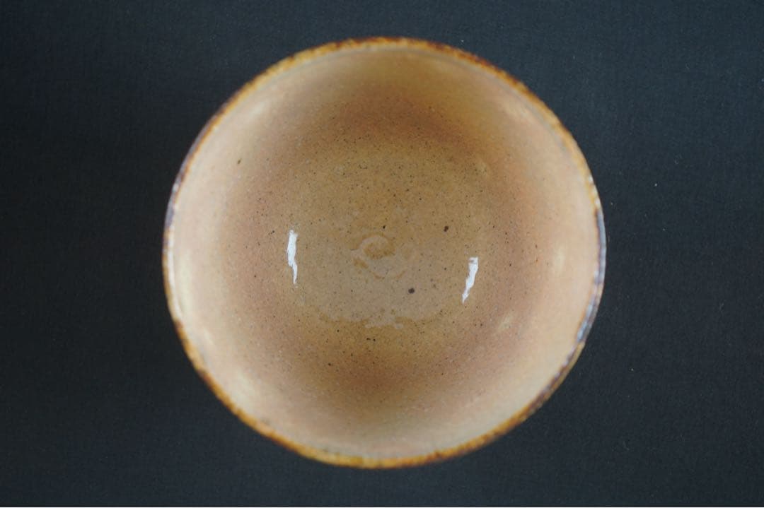 奥村考造 作 芙蓉文 金彩色絵 茶碗 共箱 茶道具
