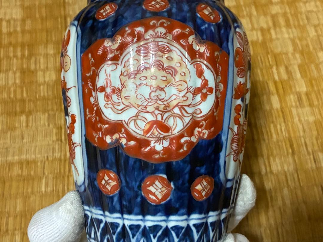 古伊万里 色絵 小壷 花入 花瓶 箱付 元禄