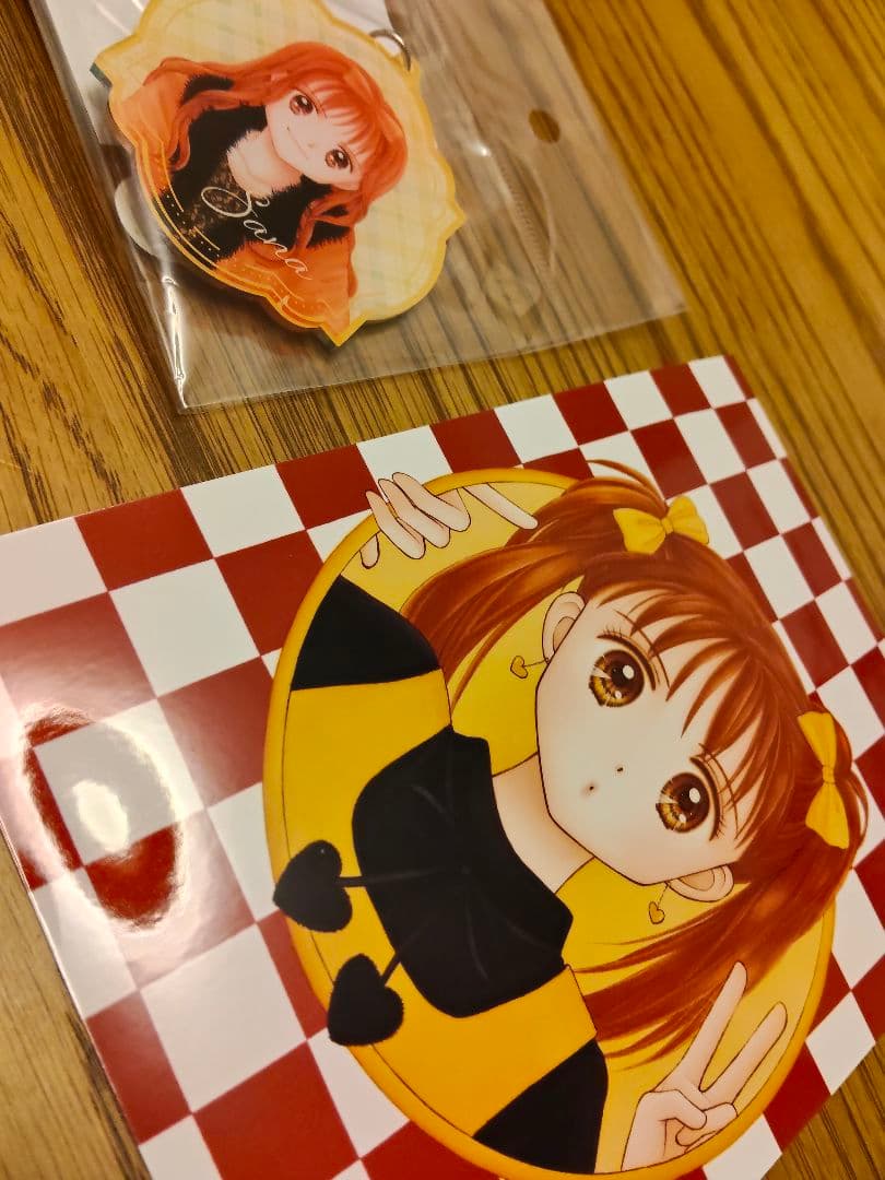 こどものおもちゃ　りぼん70周年カフェ　ブロマイド　缶バッジ　両面キーホルダー