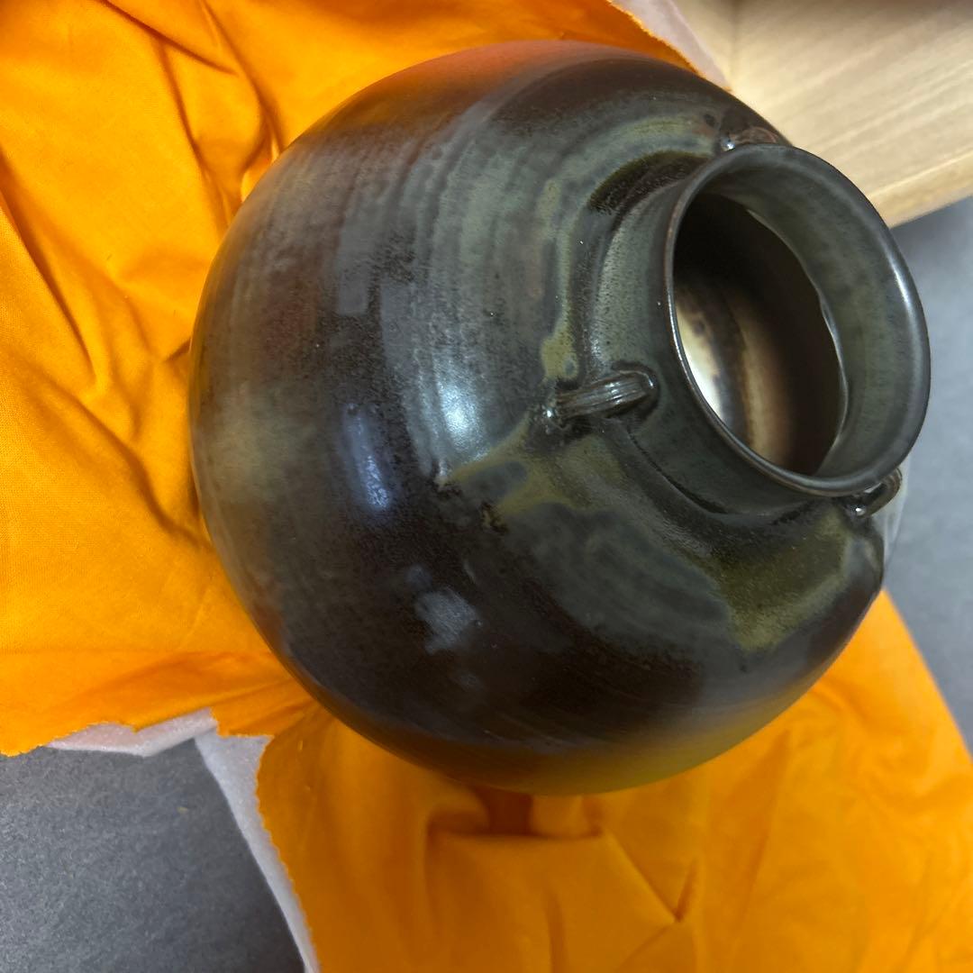 加藤寿逸　道泉窯　壺　陶芸　陶器　木箱　桐箱　日本工芸　日本美術　将軍