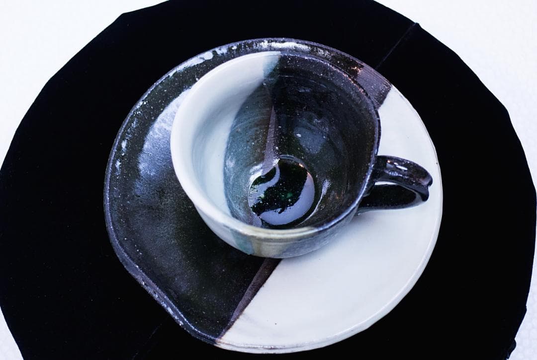 セール中　コーヒーがさらに味わい深くなる 深緑窯変珈琲カップ揃え 川瀬浩愛作