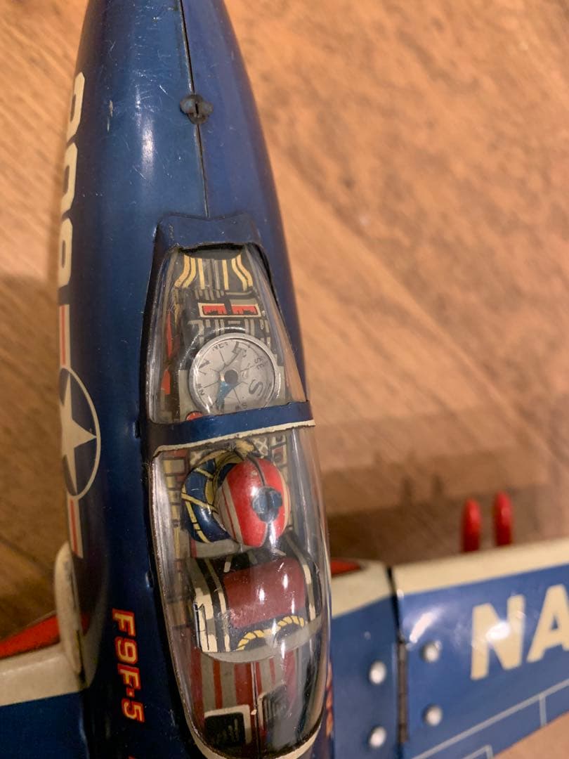 箱付き 米澤玩具 グラマンF9F-5 パンサー 大型ブリキ玩具 昭和レトロ