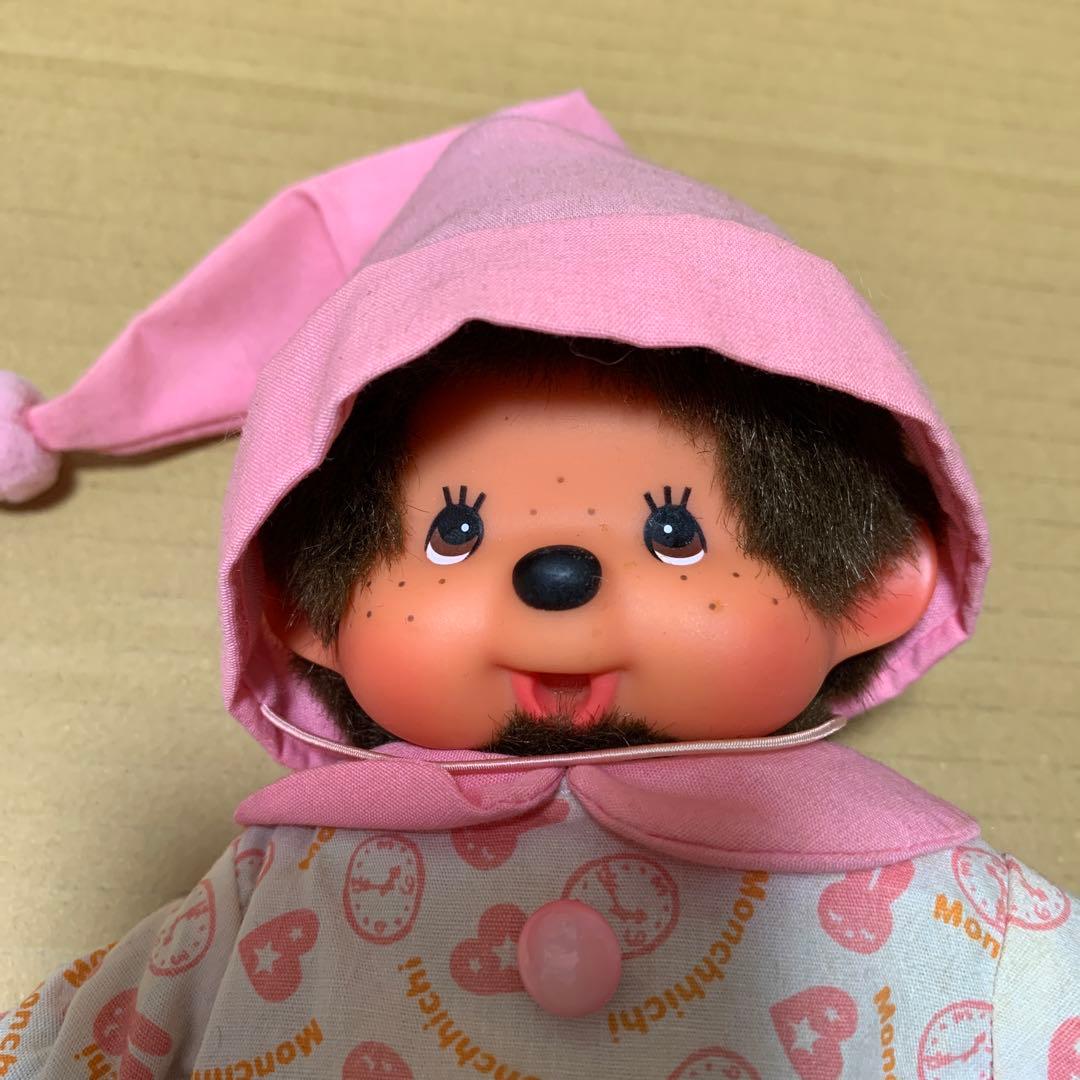 【希少】モンチッチ　女の子　パジャマ　うさちゃんぬいぐるみ　ピンク