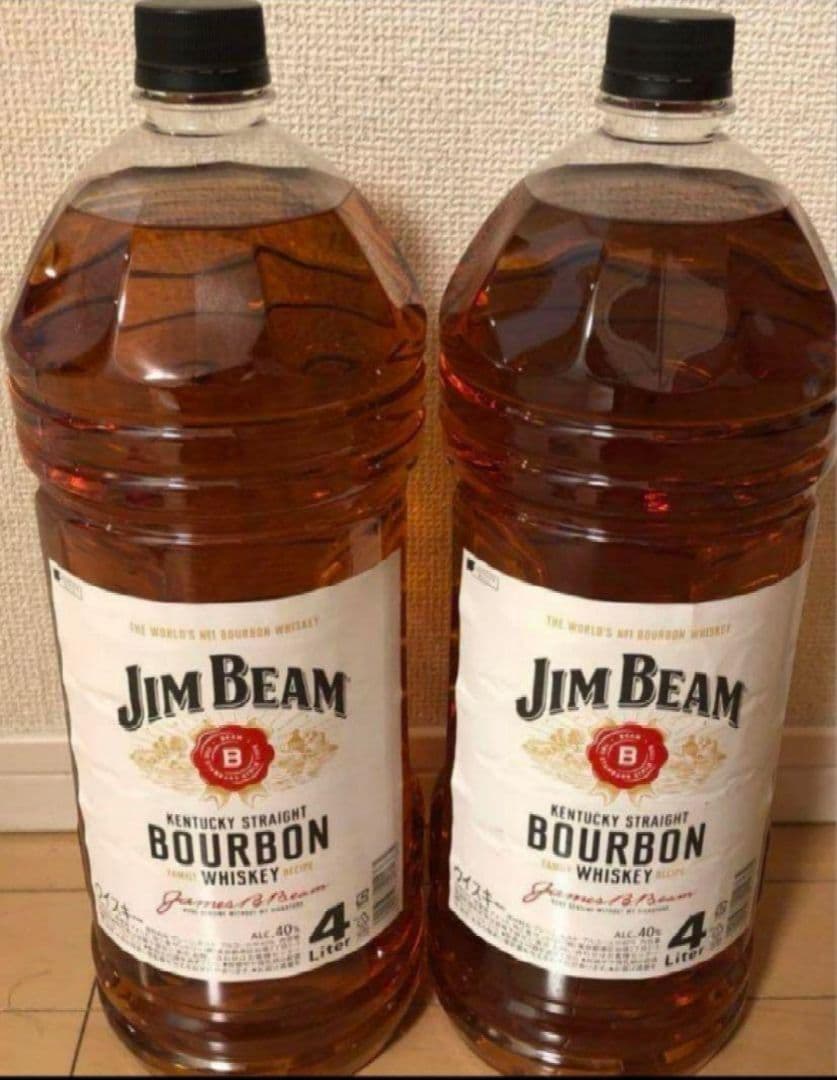 ⭐️10/10最終値⭐️新品未開封 ジムビーム ウィスキー 4L 2本セット