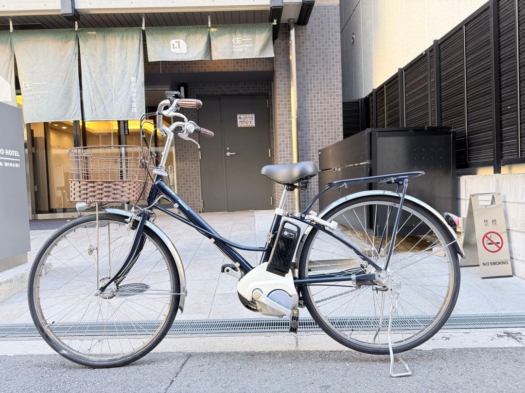 大阪府　Panasonic 電動アシスト自転車 ネイビー　26インチ