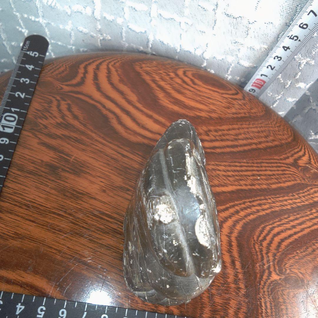 骨董５ イヌイット?黒色石製座仏像