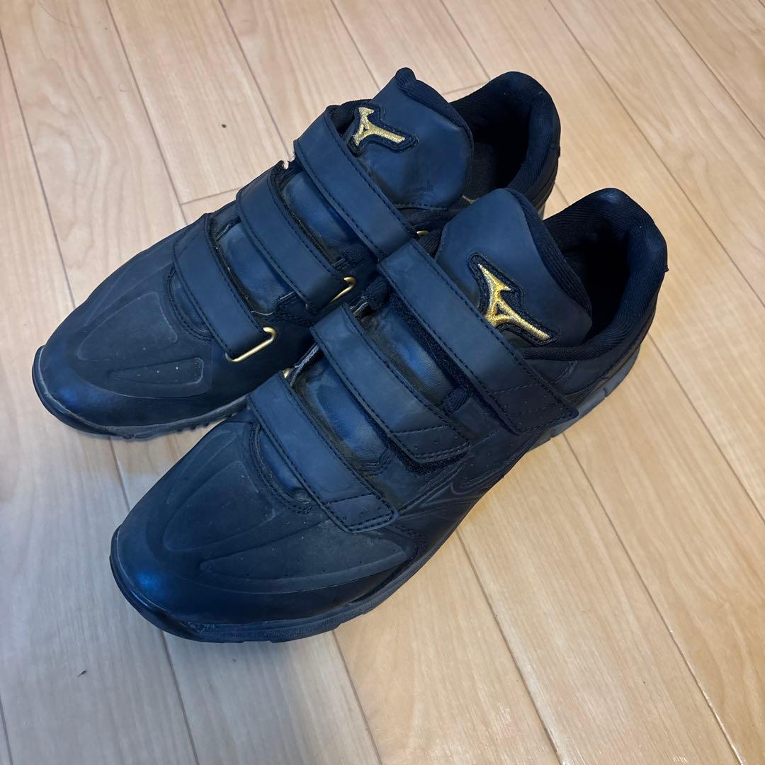 (値下げ済)Mizuno トレーニングシューズ ブラック/ゴールド