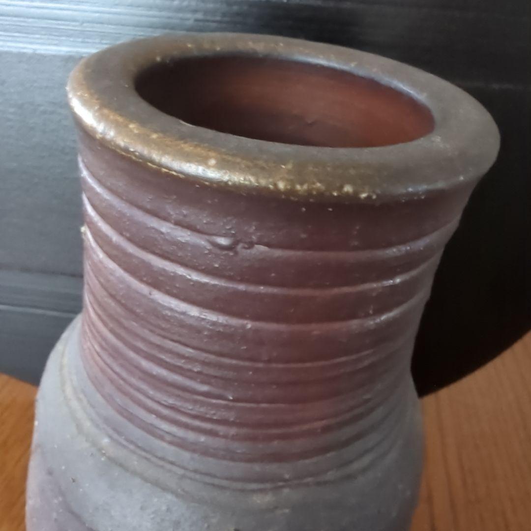 ●備前焼 花入★当院記す『こ』 〈高25.5cm 幅13cm〉