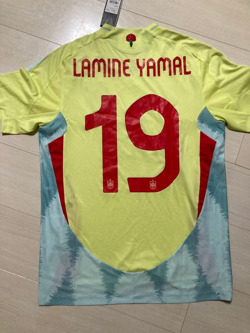 【新品タグ付】スペイン代表2024アウェイ選手仕様ユニフォーム19番ラミンヤマル