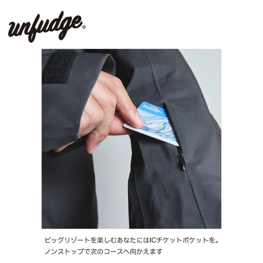 アンファッジ スノボウェア クラウドジャケットBlueGrey 25-26