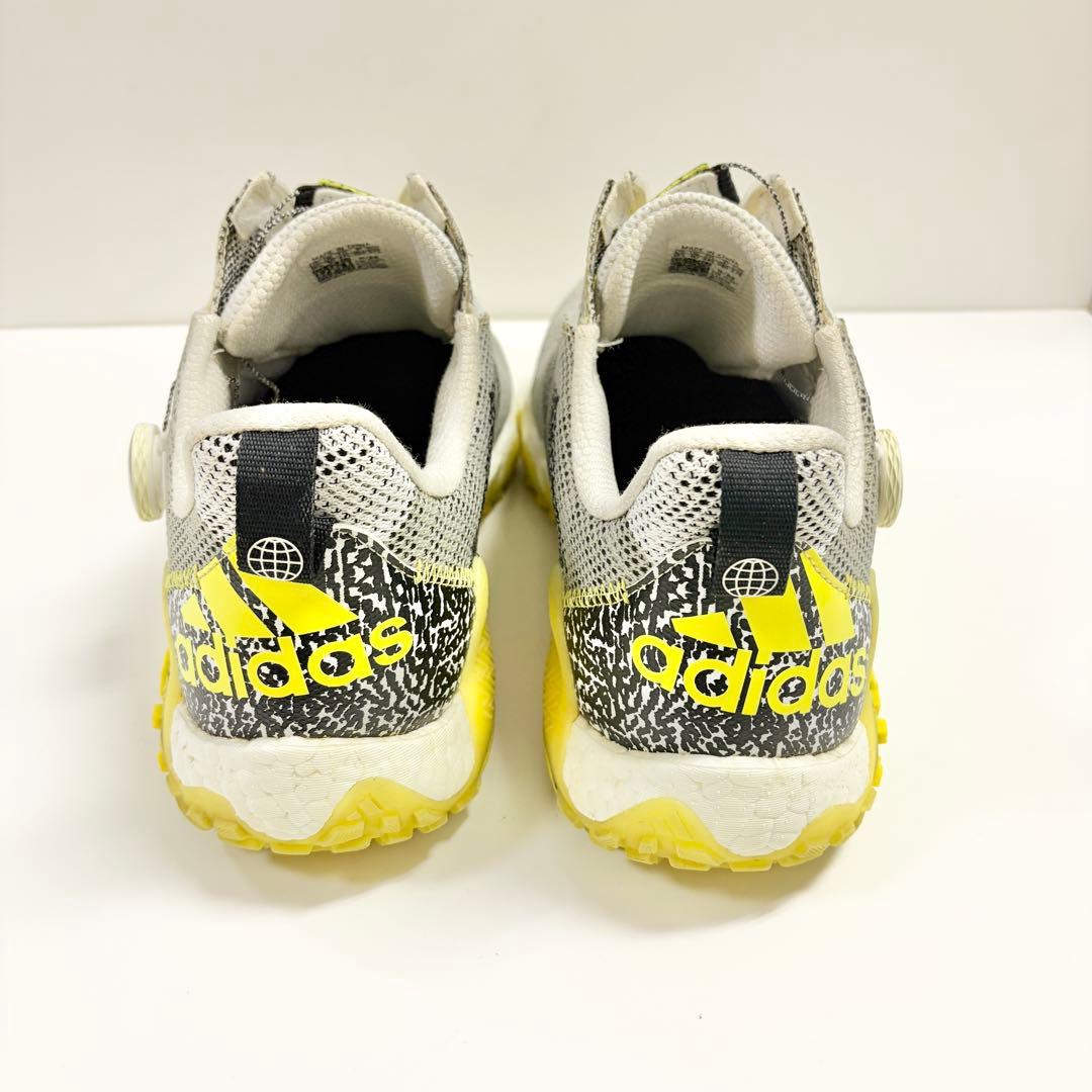 adidas BOAシステム ゴルフシューズ グレー/イエロー 28.0cm