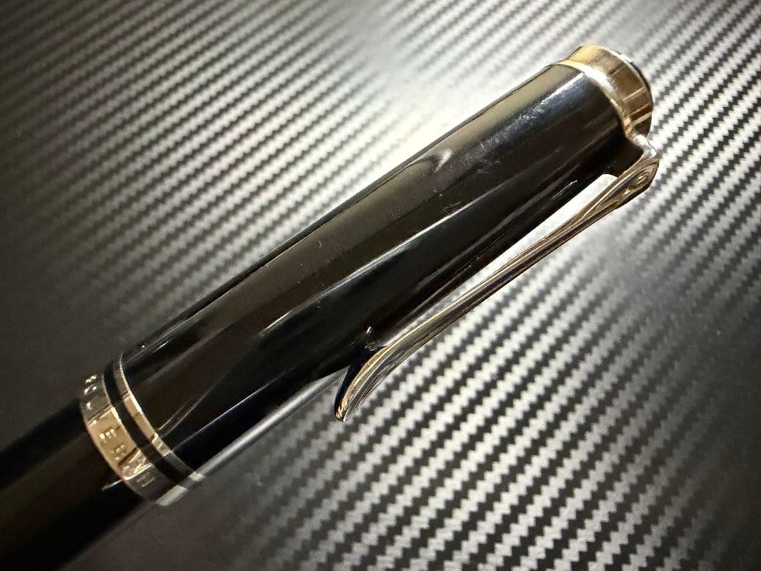 美品 ペリカン スーベレーン M405 万年筆 EF ブラック シルバートリム