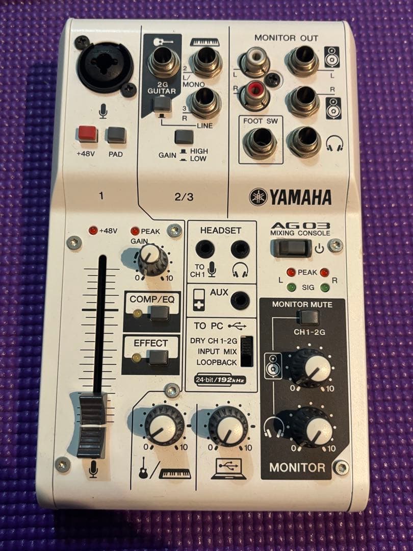 【にっしゃん】YAMAHAミキサー　AG03 ケーブル、配信機材付き