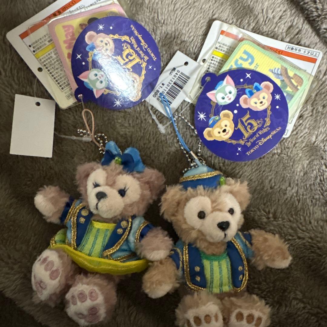 【まとめ売り】12個　ダッフィー ＆シェリーメイ　ぬいぐるみバッチ＆ストラップ