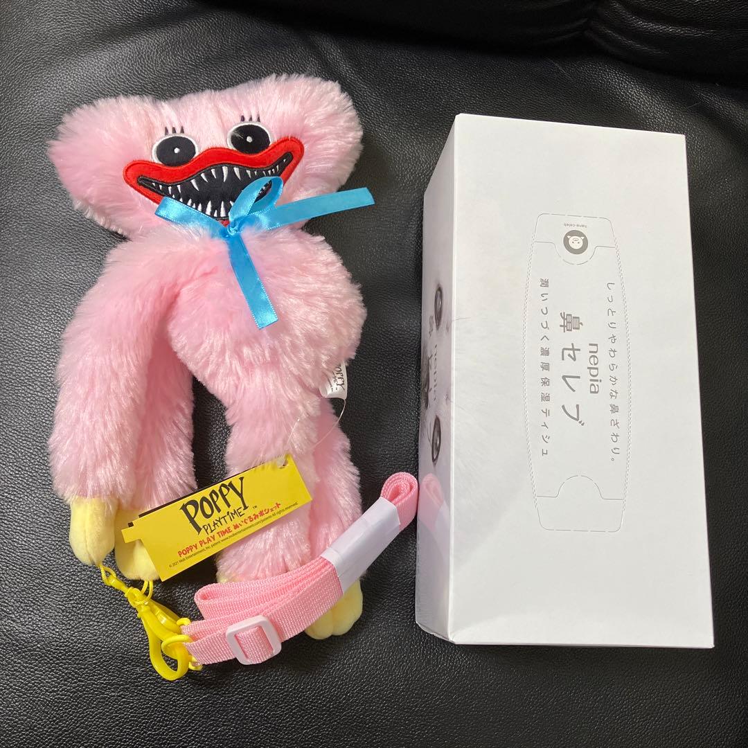 未使用タグ付き ポピープレイタイム ピンク系ぬいぐるみポシェット