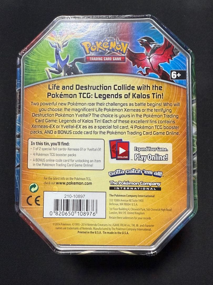 ポケモンカード Legends of Kalos 2014 tin缶 未開封