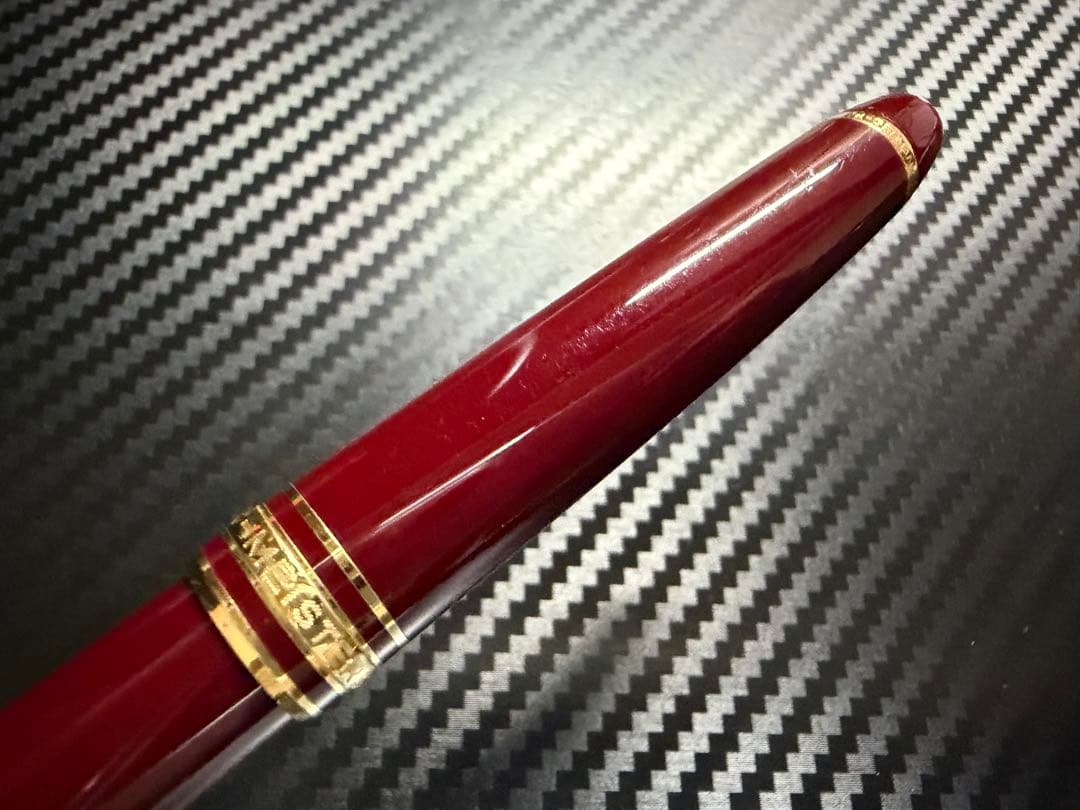 美品 モンブラン マイスターシュテュック 144 ボルドー 全金 F 万年筆