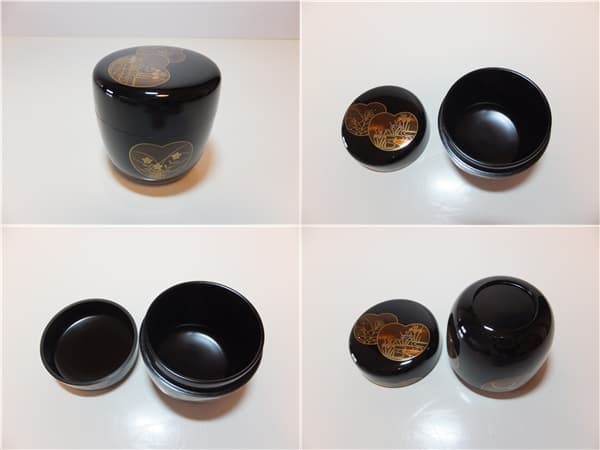 大幅値下げ ◆大棗 ◆団扇蒔絵◆竹内幸斎作◆新品◆