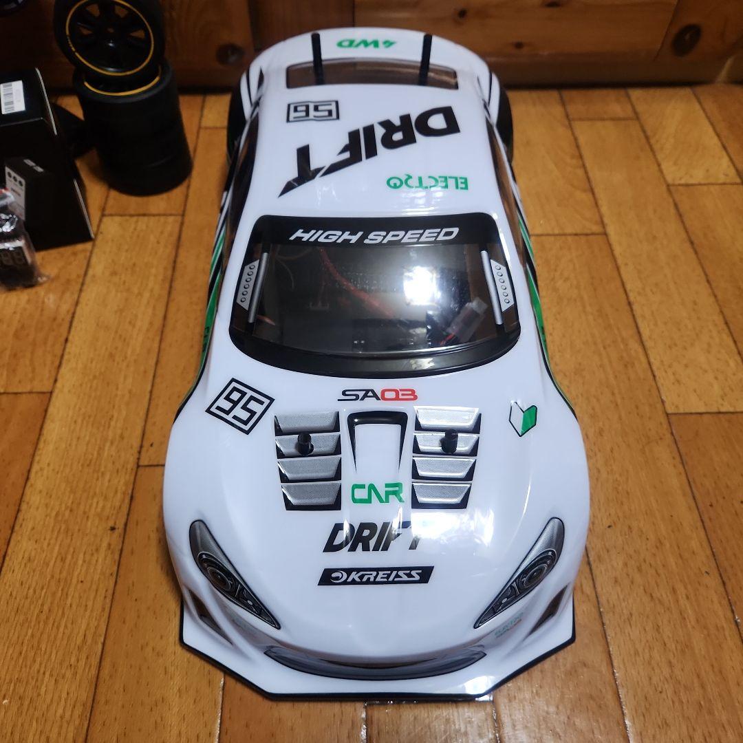 タミヤ ドリフト ラジコン フルセット　TT02　　白 86 ボディ　　tt02