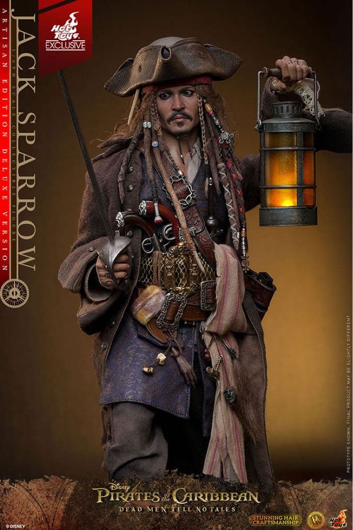 ホットトイズ 1/6 ジャック・スパロウ 2.0 アルチザンDX39AE 植毛