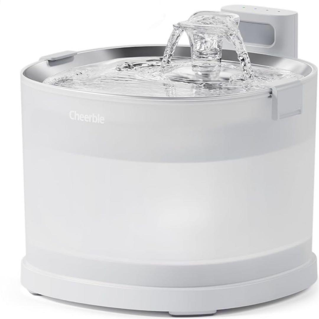 Cheerble 猫自動給水器 ポンプレス コードレス＋正規品フィルター36枚付