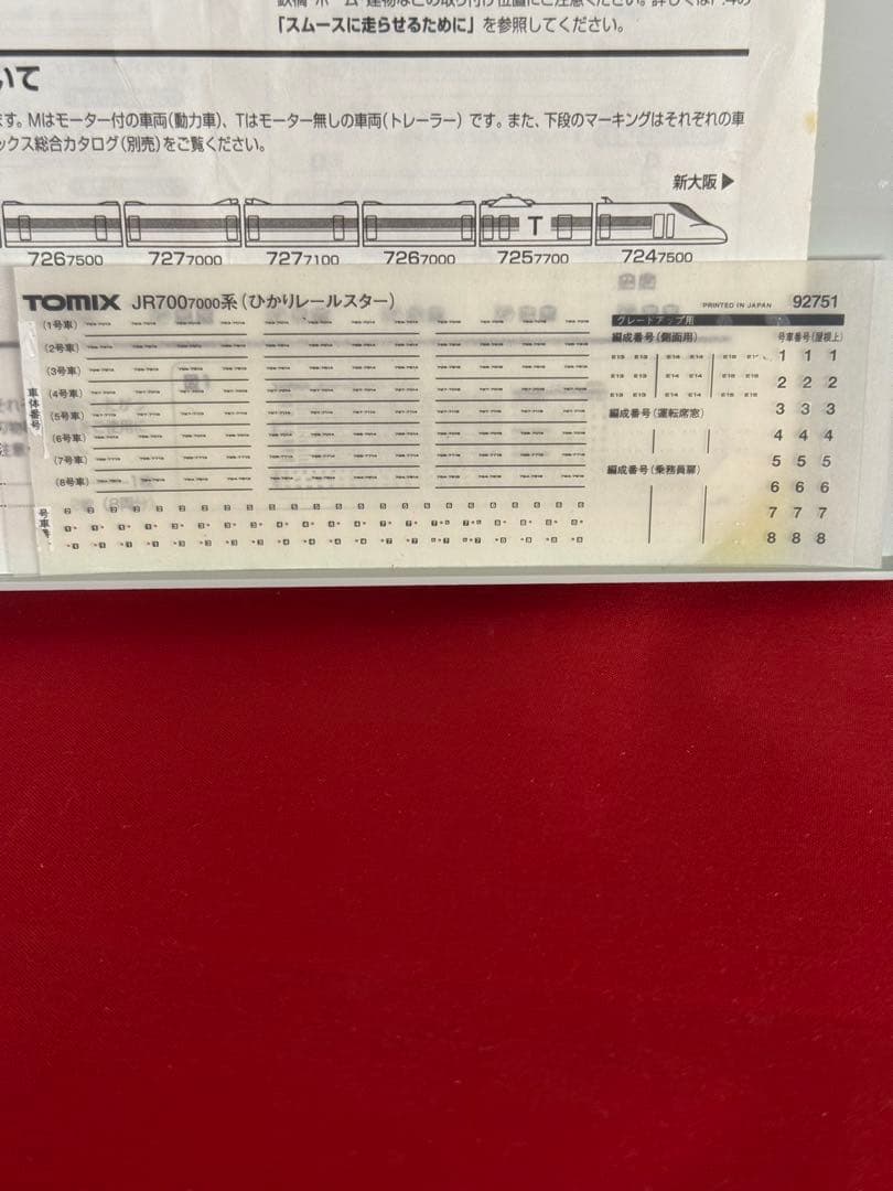 92751 TOMIX 700系7000番台ひかりレールスター