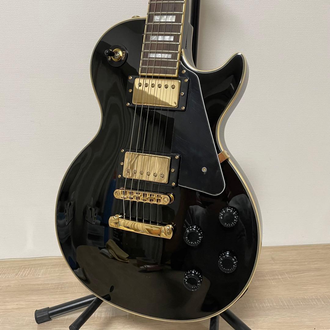★良品★ busker's エレキギター レスポールタイプ 黒 BLC300