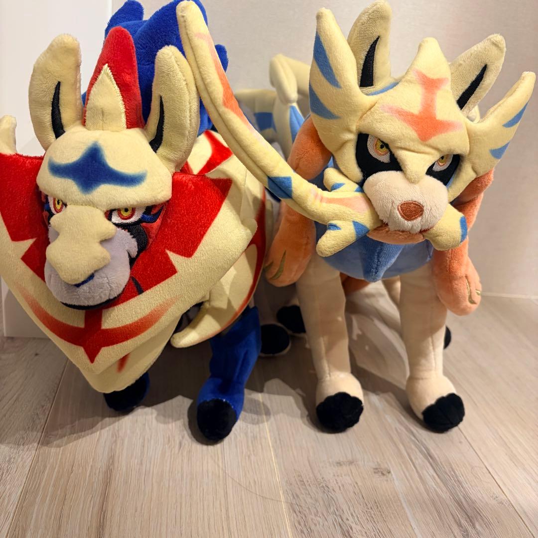 【レア美品】ポケモン ザシアン ザマゼンタ ぬいぐるみセット　ポケモンセンター