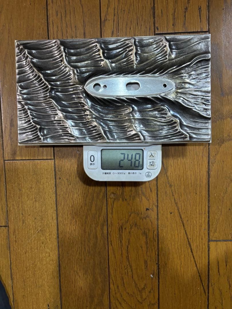 花*月様 純銀刻印　帆船置物　船長さ21cm 大きめ　ガラスケース付き　レトロ