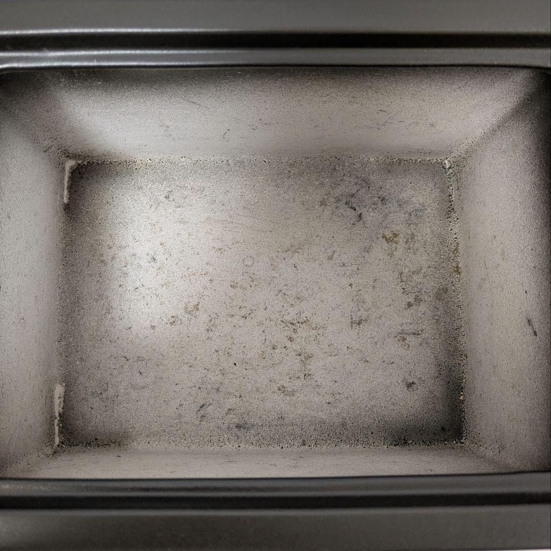 手付き火消し壺　黒四方　サイズ大 黒共蓋陶器製　水屋道具