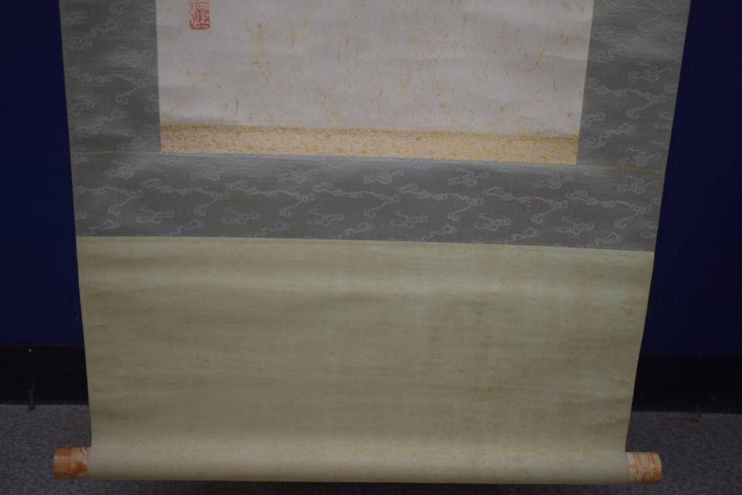 真作/橋本静水/カレイ図/桐共箱付/布袋屋掛軸HJ-19