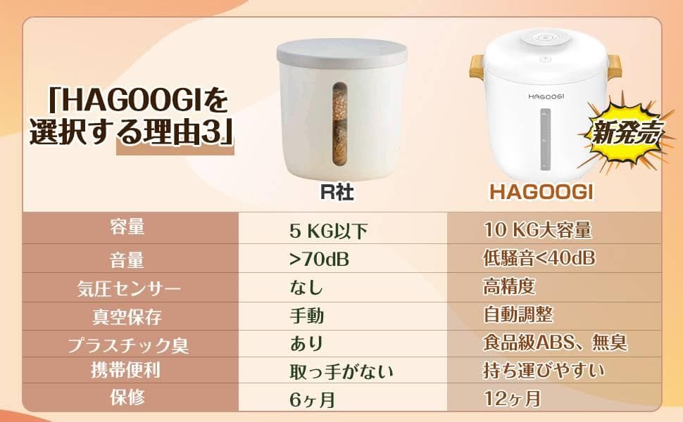 大容量10L☆真空フードストッカー 鮮度長持ち