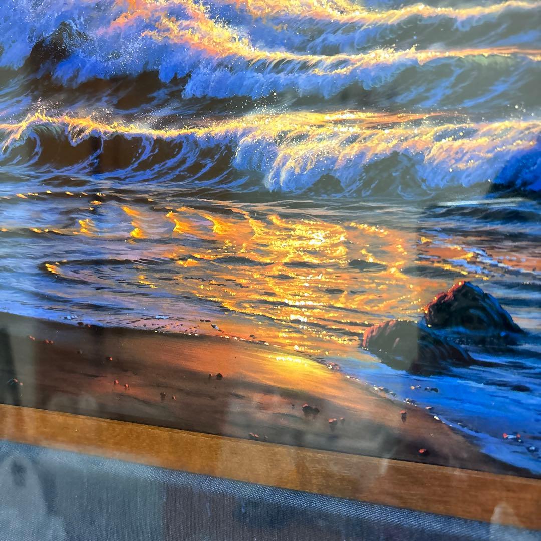 c*1様 ラッセン　ロマンスオブザシー　額装品　アート　ハワイ　風景画　夕日　海