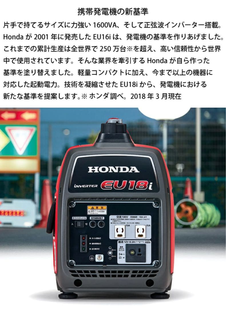 新品　ホンダ 発電機 EU18i ガソリンエンジン『リコール対象外品』