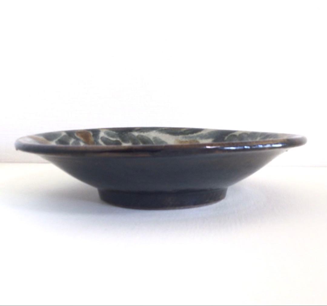 新品 菅原謙 10寸皿 やちむん 大皿料理 定価28000 フルーツ皿 工芸品