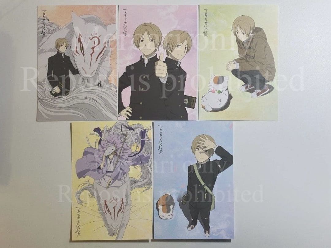 夏目友人帳 参 肆 伍 陸 ジャケットイラストポストカード20枚 特典 計24点