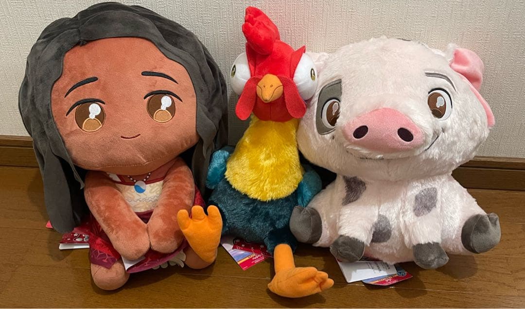 ラウンドワン限定 モアナ&プア&ヘイヘイうるりぃみぃぬいぐるみ
